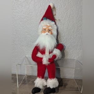 Vintage Knee Hugger Santa Claus Bell Cracker Barrel 13"
